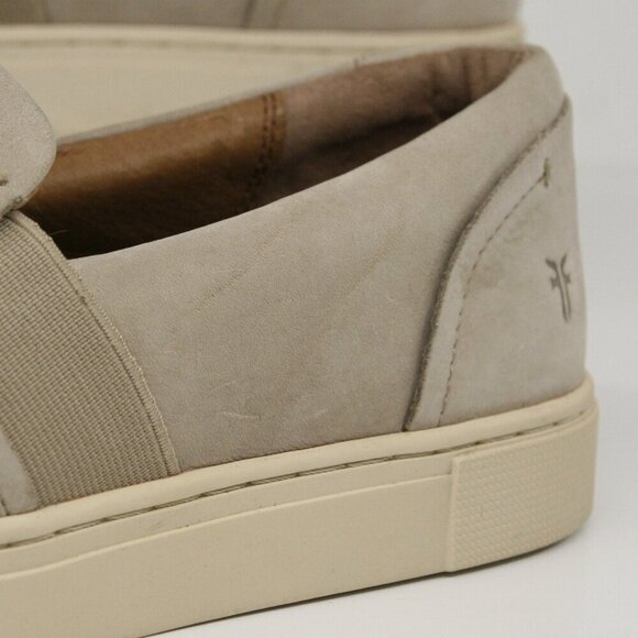 Frye Ivy Suede Leather Slip On Casual Women's Sneakers Shoes Beige Taupe‎ Sz 10 - Picture 13 of 15